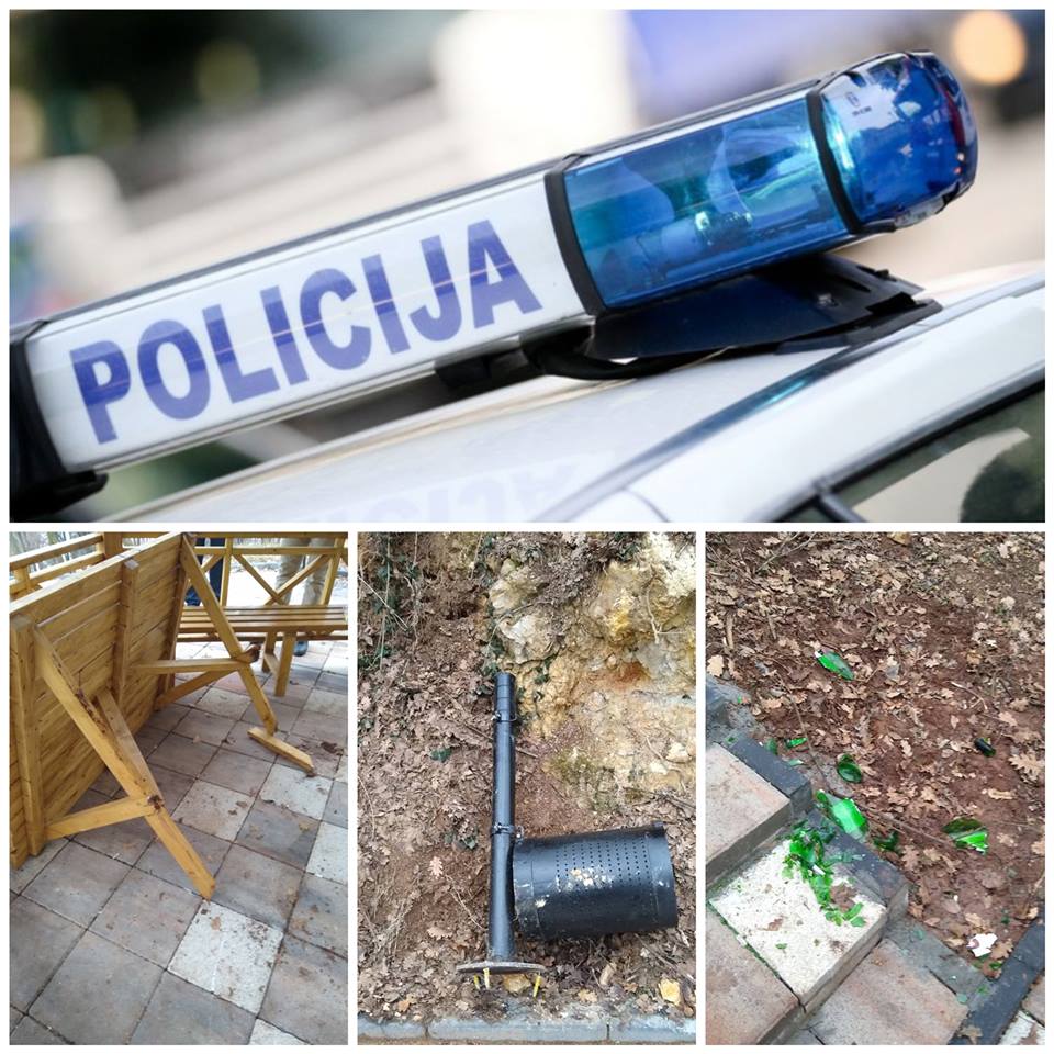 Identifikovani vandali koji su polomili sto, kante i ploče na stazama zdravlja